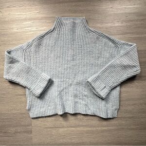 Dusty Blue Ribbed Women's Sweater